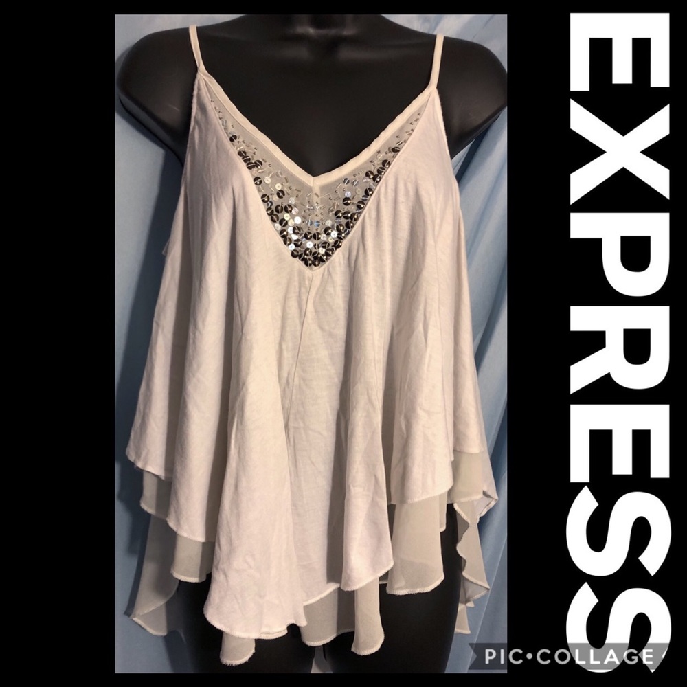Express Layered Sequin Tank